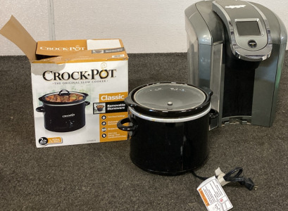 KEURIG 2.0 (WORKS) AND 2QT CROCKPOT (WORKS)