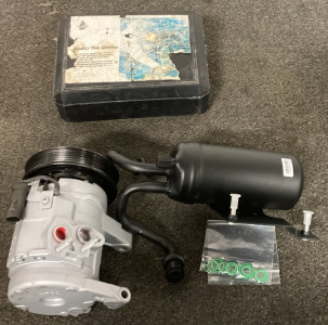 AC COMPRESSOR AND CLUTCH, AC ACCUMULATOR, AND RADIAL TIRE CHAINS