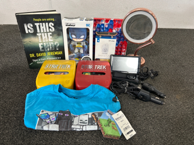 STAR TREK ORIGINAL SERIES SEASONS 1&3, KIDS SIZE 6/7 MINECRAFT SHIRT, BATMAN FLIP POP COLLECTIBLE POP-UP, AND MORE