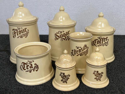 VINTAGE PFALTZGRAFF VILLAGE STONEWARE CONTAINERS
