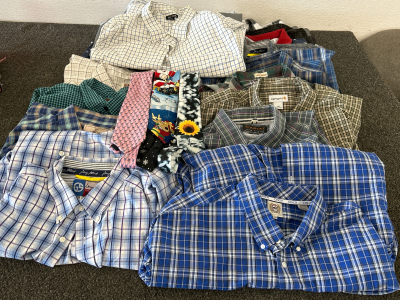 MENS DRESS SHIRTS, FLANNEL AND TIES (2XL & 3XL)
