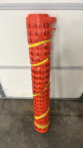 LARGE ROLL OF ORANGE CONSTRUCTION PLASTIC FENCING