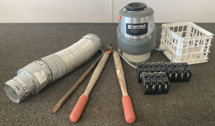 KENMORE GARBAGE DISPOSAL (UNTESTED), 20 & 30 AMP BU CIRCUIT BREAKERS, DRYER VENT AND MORE