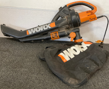 (1)WORX TriVac WG500 12 amp All-in-One Electric Blower-Mulcher-Vacuum