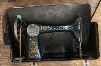 ANTIQUE SINGER SEWING MACHINE DESK (36X18X29”) - 4