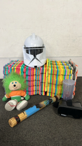 KIDS FOAM PUZZLE FLOOR MATS, PRO VIRAL REALITY GOGGLES, STROM TROOPER AND MORE