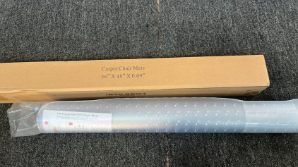 (3) CARPET CHAIR MATS (NEW) 36&rdquo;x 48&rdquo;