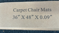 (3) CARPET CHAIR MATS (NEW) 36”x 48” - 6