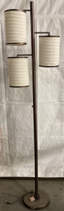 THREE LIGHTS WORKING FLOOR LAMP IN DARK BRONZE FINISH (75&rdquo;)