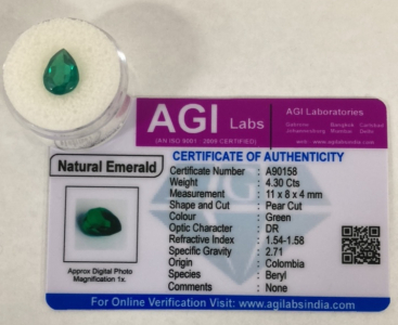 Certified Natural Emerald Gemstone