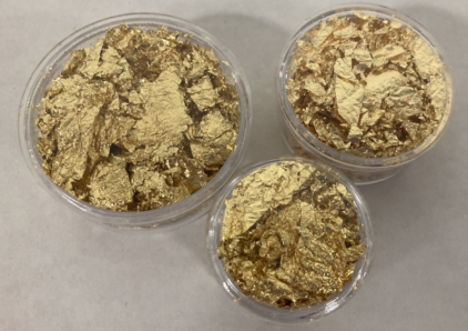 (3) Jars Gold Leaf /Flake