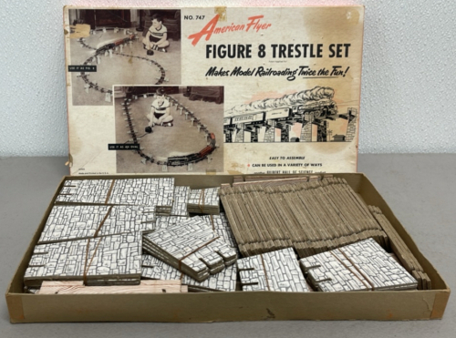 American Flyer Figure 8 Trestle Set #747 In Original Box