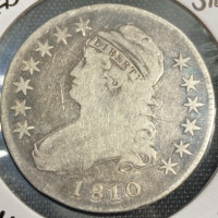 1810 Scratched Capped Bust Silver Half Dollar - 3