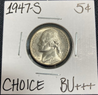 1947-S Choice BU+++ Jefferson Nickel