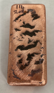 1 Lb 2 Oz Hand Poured Copper Ingot