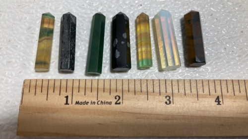 (7) Assorted Small Gemstone Towers