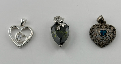 (3) .925 Beautiful Pendants