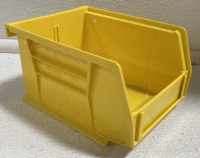 (32) Mini Yellow Uline Stacking Storage Bins - 2