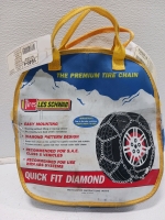 (2) Les Schwab Quick Fit Diamond Tire Chains (1) 1540-S & (1) 1535-S