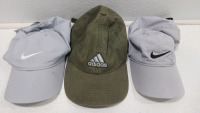 (2) Nike Hats (1) Adidas Hat