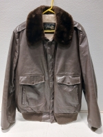 The Leather Shop Lined Leather Jacket Sz 46 X-Tall