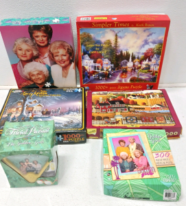 (6) Puzzles (2) Golden Girls &More