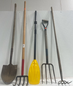 (4) Gardening Tools and (1) Ore