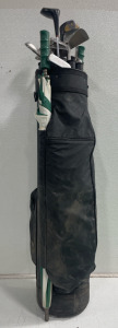 Golf Bag w/ 12 Clubs 2 Umbrellas Pencils T&rsquo;s and Balls
