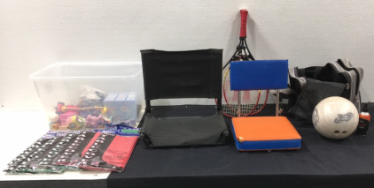 Bowling Ball W/Bag, (2) Stadium Seats & More