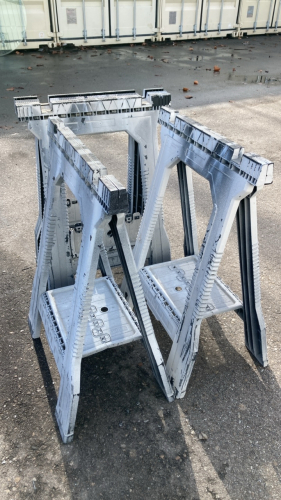 (4) Plastic Sawhorses - Used