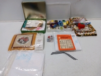(2) Embroidery Storage Boxes with Supplies (1) Creative Circle with Assorted Designs (1) Embroidery Stitch Book & More