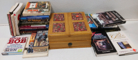 (1) Jewelry Box (25) Assorted Books