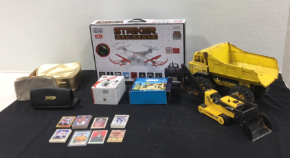 (1) Stryker Spy Drone (2) Vintage Tonka Trucks & More