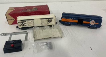 (1) Gilbert American Flyer 25019 Operating Milk Car Set With Box (1) Baltimore & Ohio "Time-Saver" Box Car 980