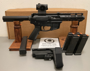 Fm Products Inc. FMP9 9MM AR Pistol With Original Box, Sig Sauer Sight, (5) Magazines, Manual And Buttstock&mdash; 9-28999