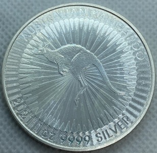 Australian Kangaroo One Troy Ounce .999 Fine Silver Coin&mdash; Verified Authentic