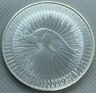 Australian Kangaroo One Troy Ounce .999 Fine Silver Coin&mdash; Verified Authentic