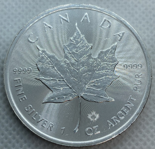 Canadian Maple Leaf One Troy Ounce .999 Fine Silver Coin&mdash; Verified Authentic