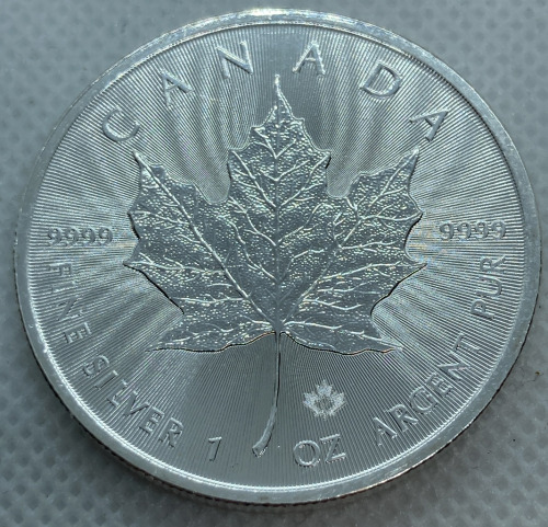 Canadian Maple Leaf One Troy Ounce .999 Fine Silver Coin— Verified Authentic