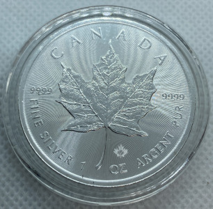 Canadian Maple Leaf One Troy Ounce .999 Fine Silver Coin&mdash; Verified Authentic