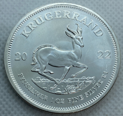 Krugerrand One Troy Ounce .999 Fine Silver Coin— Verified Authentic