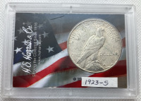 1923 Peace Dollar Coin In Protective Case - 2