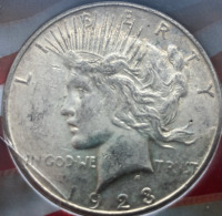 1923 Peace Dollar Coin In Protective Case - 3