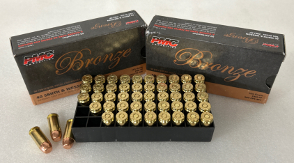 (100) Rounds of PMC Bronze 40 Smith & Wesson 165 Gr.