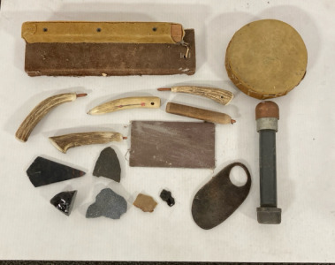 Flint Knapping Tools And Obsidian