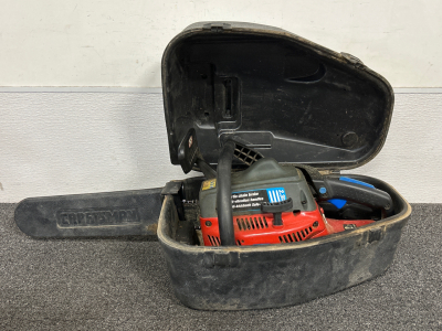 Homelite Gas Powered Chainsaw with Case- Some Compression