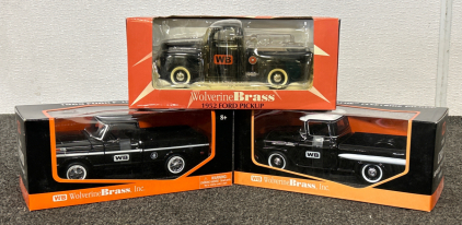 (3) Wolverine Brass Collectible Die Cast Trucks