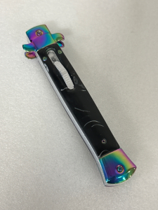 Auto In-And-Out Multi Colored Knife- 11" Overall Length