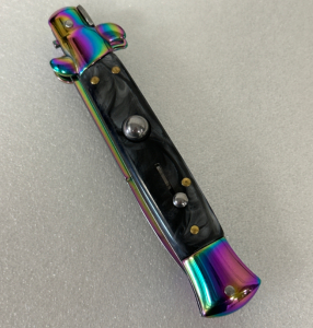 Stiletto Style Multi Colored Folding Knife- 440 Stainless
