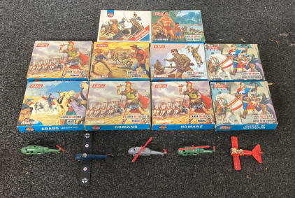 (10) AirFix War Figurines Including &ldquo;Romans&rdquo;, &ldquo;Tarzan Figurines&rdquo;, &ldquo;Commandos&rdquo;, And More (Missing Pieces)
